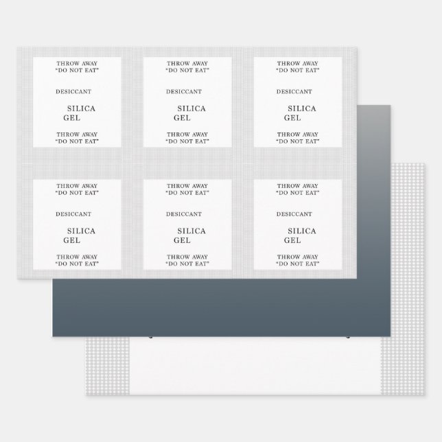 Silica Gel Pack Packaging Wrapping Paper (Set)