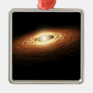 Silicate Crystal Formation Metal Ornament