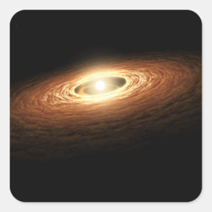 Silicate Crystal Formation Square Sticker