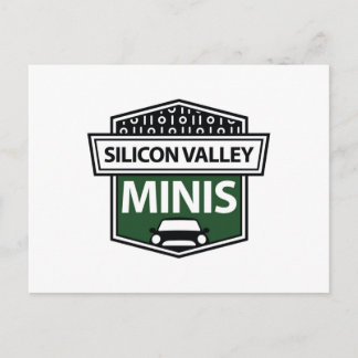 Silicon Valley Minis - green logo postcard