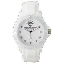 Silicone Diamond Black Detailing Watch