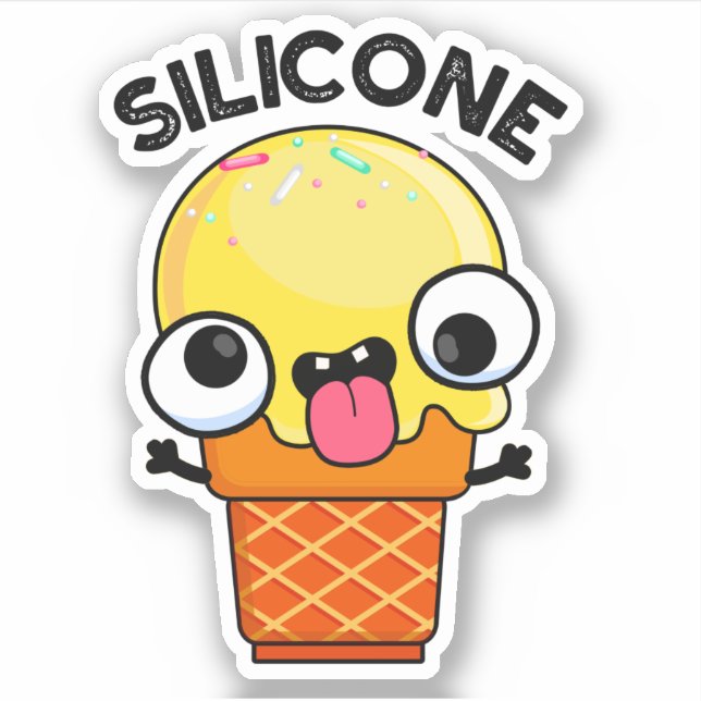 Silicone Funny Ice Cream Cone Pun  (Front)