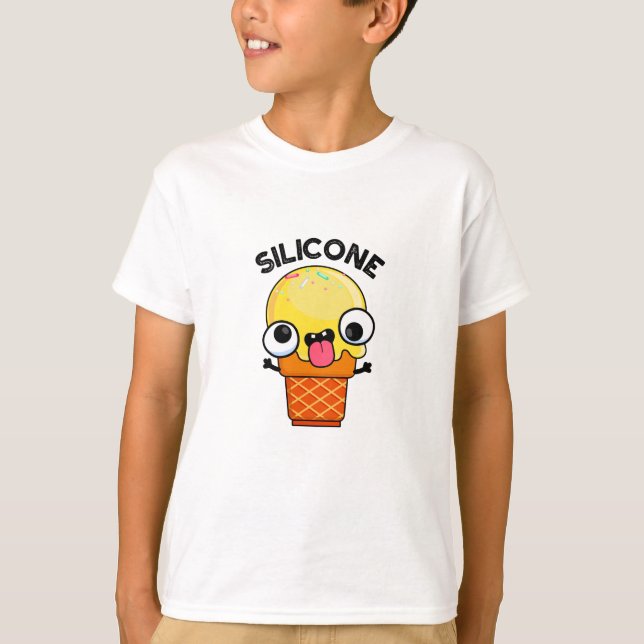 Silicone Funny Ice Cream Cone Pun  T-Shirt (Front)