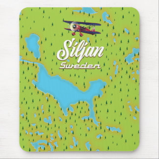 Siljan Lake Sweden map Mouse Pad