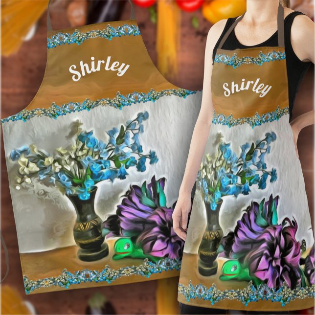 Silk and Corn Husk Flowers 2190 Apron (Creator Uploaded)