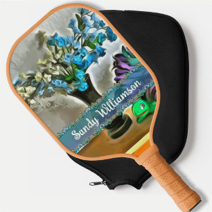 Silk and Corn Husk Flowers 2190 Pickleball Paddle