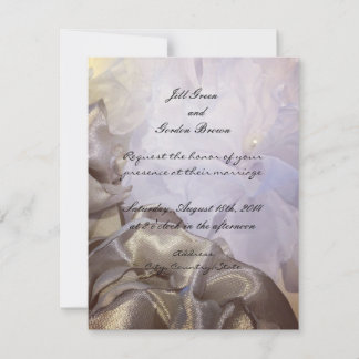 Silk and Organza Floral Wedding Invitation