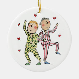 Silk Anniversary Ceramic Ornament