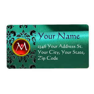 SILK DAMASK GEM red  green blue