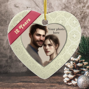 Silk Effect 12th Anniversary: Add a Photo Ceramic Ornament