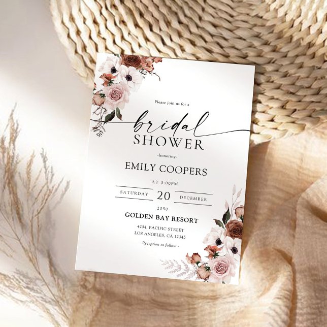 Silk Floral Bridal Shower Invitation (Creator Uploaded)