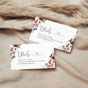 Silk Floral Details Enclosure Card