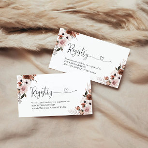 Silk Floral Registry Enclosure Card