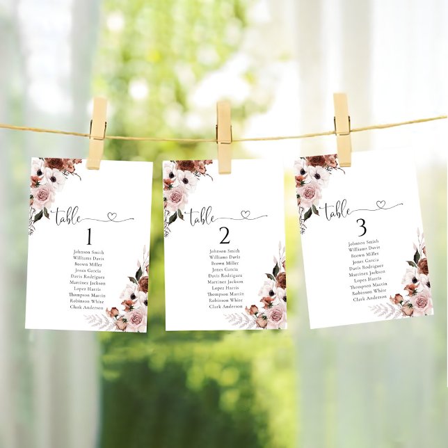 Silk Floral Table Seating Chart (Creator Uploaded)