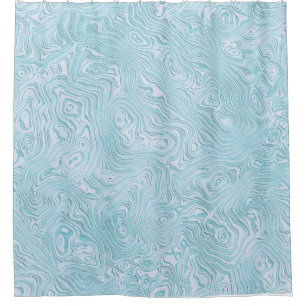 Silk Moire Pattern in Bright Aqua