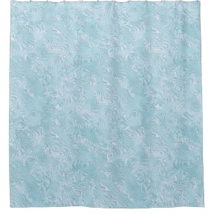 Silk Moire Small Pattern in Bright Aqua