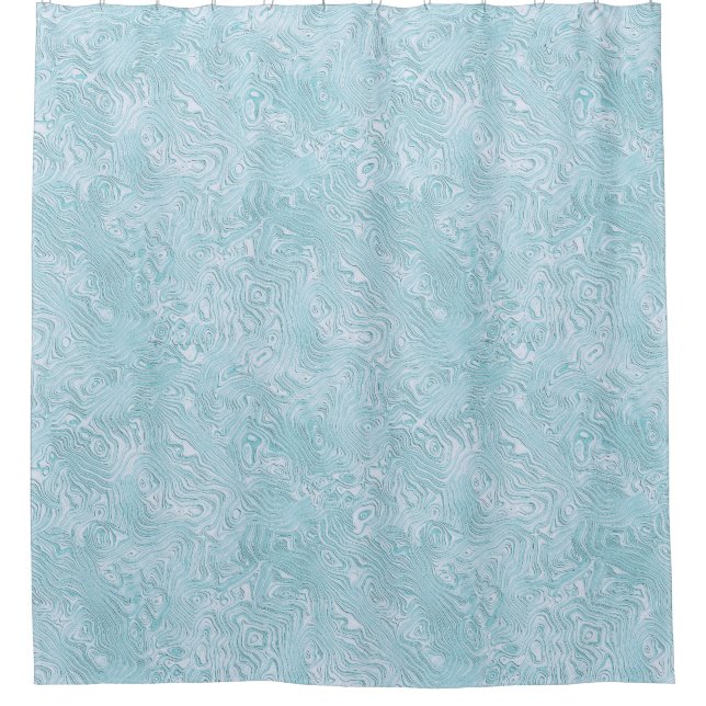Silk Moire Small Pattern in Bright Aqua (Front)