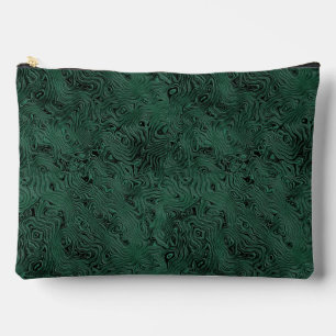 Silk Moire Small Pattern in Forest Green Accessory Pouch
