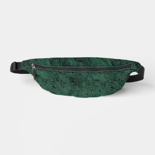 Silk Moire Small Pattern in Forest Green Fanny Pack