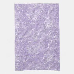 Silk Moire Small Pattern in Lilac Lavender Kitchen Towel