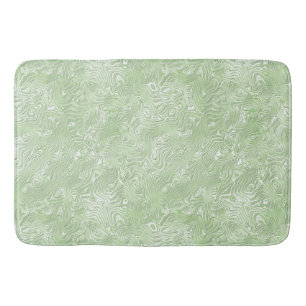 Silk Moire Small Pattern in Lime Green Bath Mat