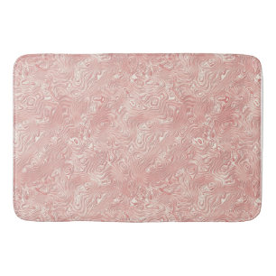 Silk Moire Small Pattern in Peach Bath Mat