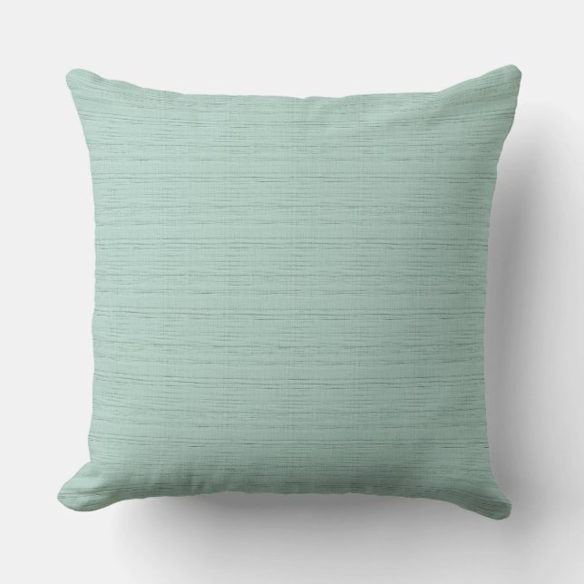 Silk Monotone - Aqua  Throw Pillow (Front)