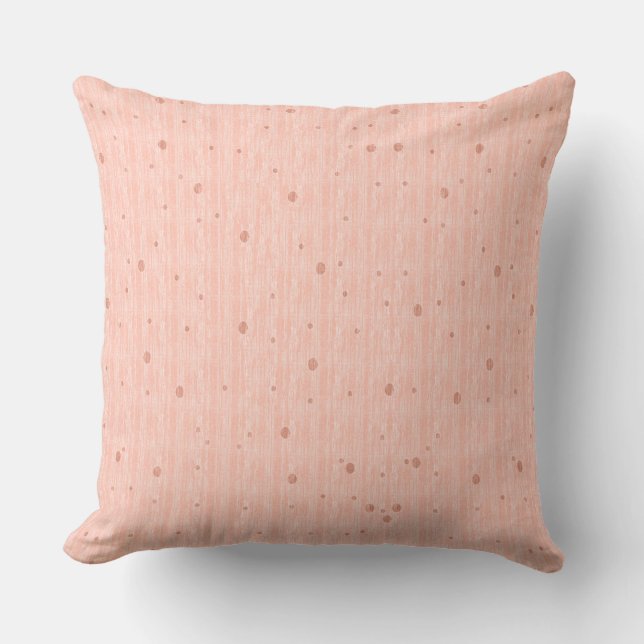 Silk Monotone - Peach Throw Pillow (Front)