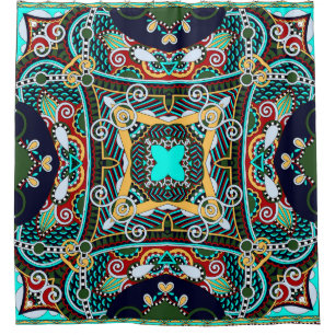 silk neck scarf or kerchief square pattern design 