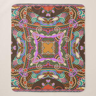 silk neck scarf or kerchief square pattern design  sherpa blanket