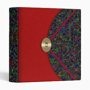 Silk Print Clutch Bag in Red Binder