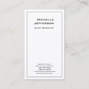 Silk Professional Modern Minimalist White Business Card