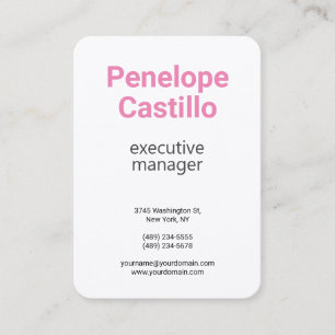 Silk Professional Modern Simple Plain Feminine Business Card