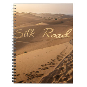Silk Road Desert Landscape Typography Art Notebook