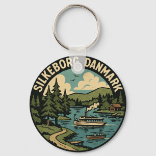 Silkeborg Denmark Lake Keychain