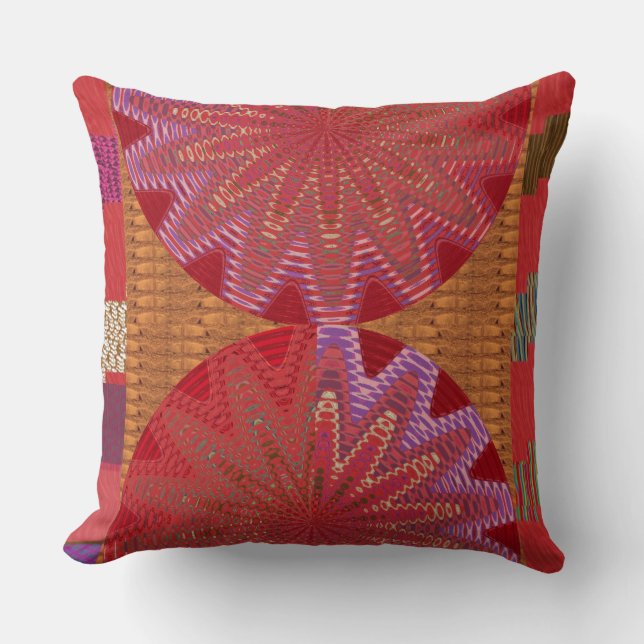 Silken Golden Threads: Rich Diva Style ORIENTAL GI Throw Pillow (Front)