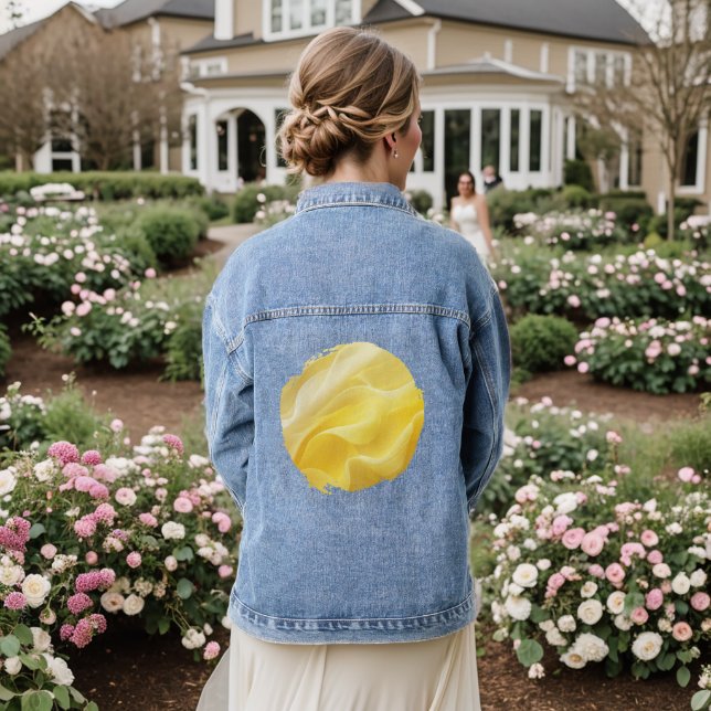 Silken Radiance Denim Jacket (Wedding Back)