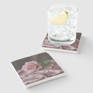 Silken Rose Stone Coaster