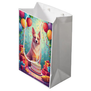 Silken Windhound Birthday Celebration Medium Gift Bag