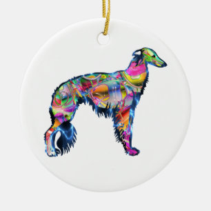 Silken Windhound Ceramic Ornament
