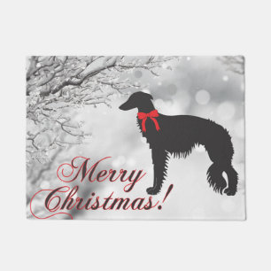 Silken Windhound Christmas  Doormat