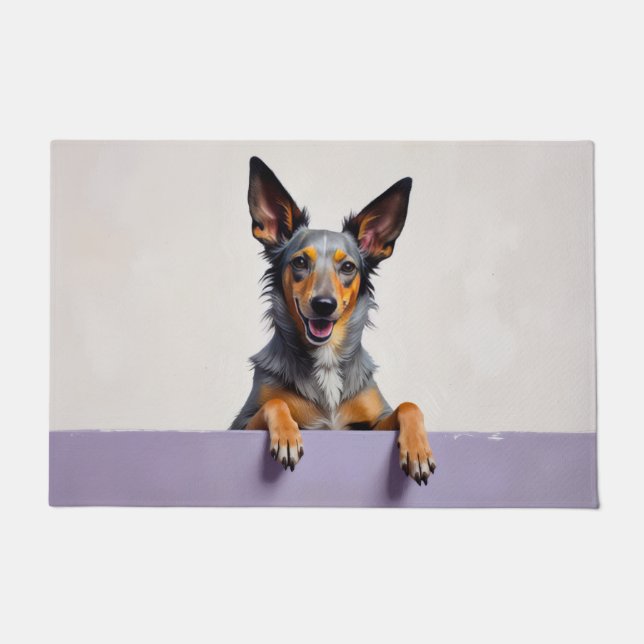 Silken Windhound Doormat Art (Front)