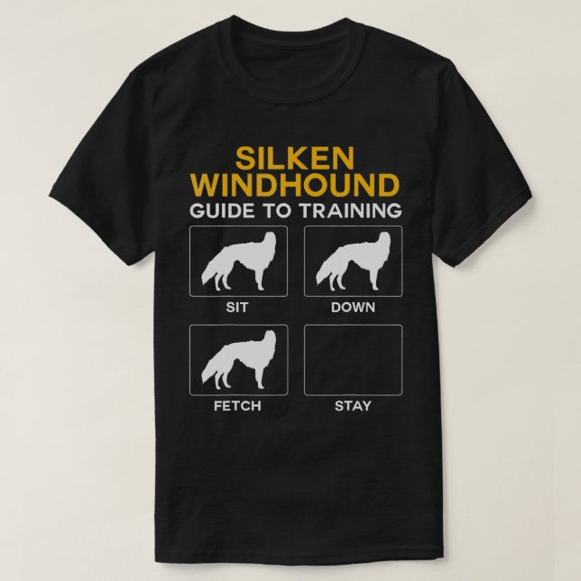 Silken Windhound Guide To Training Dog Obedience  T-Shirt (Design Front)