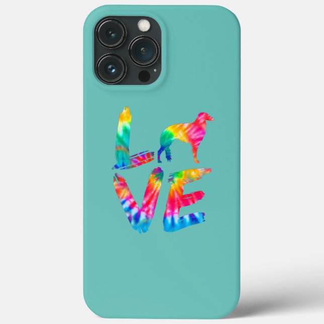 Silken Windhound Tie Dye Love Dog Mom Dad  Case-Mate iPhone Case (Back)