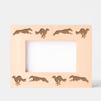Silken Windhounds Running Etched Frames