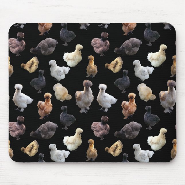 Silkie Bantam Chickens Mouse Pad (Front)