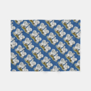 Silkie Bantam Splash Chickens Fleece Blanket