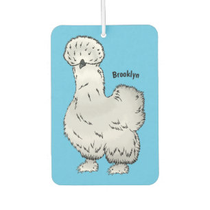Silkie chicken cartoon illustration air freshener