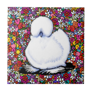 Silkie Chicken Joyful Garden Tile