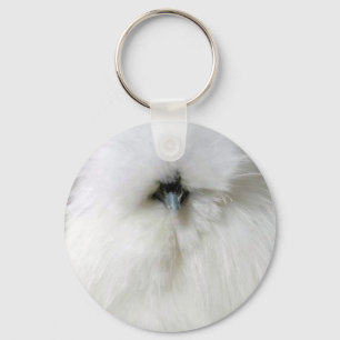 Silkie Chicken Keychain